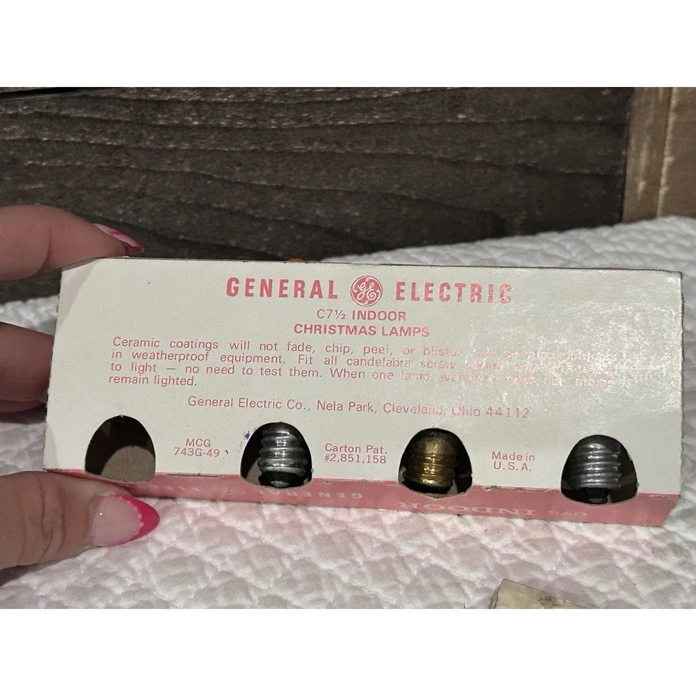 Vintage Christmas Lot Light‎ Bulbs And Light Washers